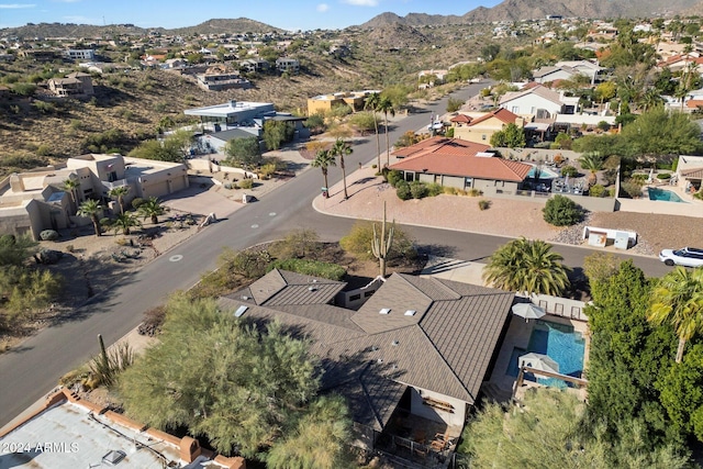 aerial view featuring a mountain view