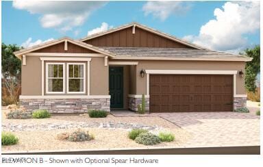 craftsman-style home featuring a garage