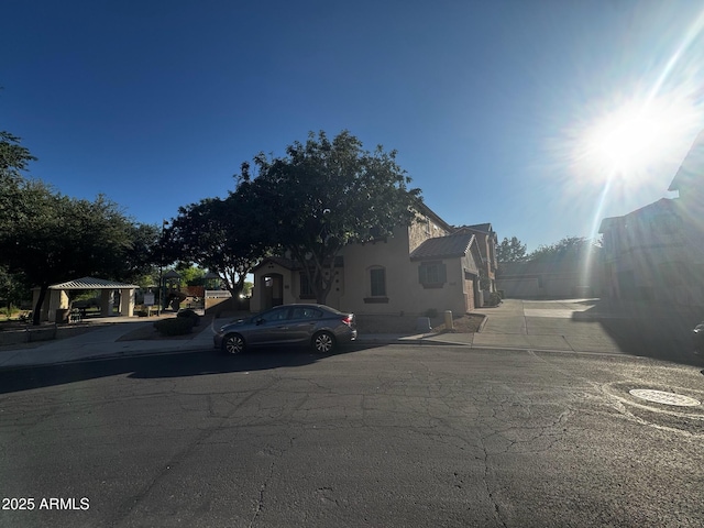 876 S Colonial Dr, Gilbert, AZ 85296 - view of front of home with a gazebo and stucco siding