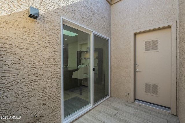 view of doorway to property