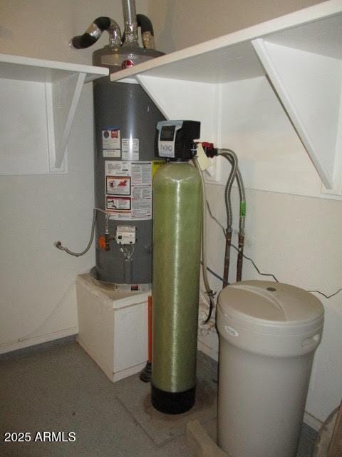 utilities featuring gas water heater