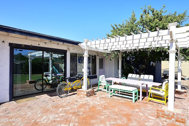 view of patio / terrace with a pergola