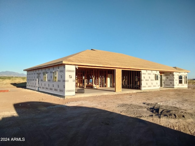 property under construction featuring a mountain view