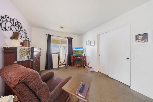 view of carpeted living room