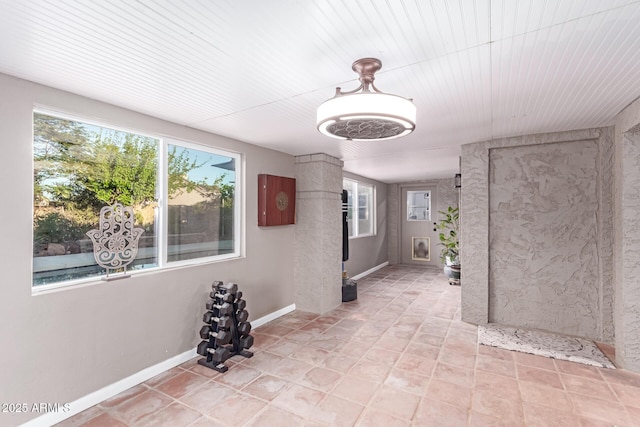 corridor with baseboards
