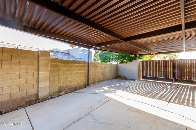 view of patio with fence