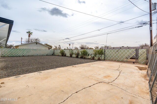 view of patio with a fenced backyard