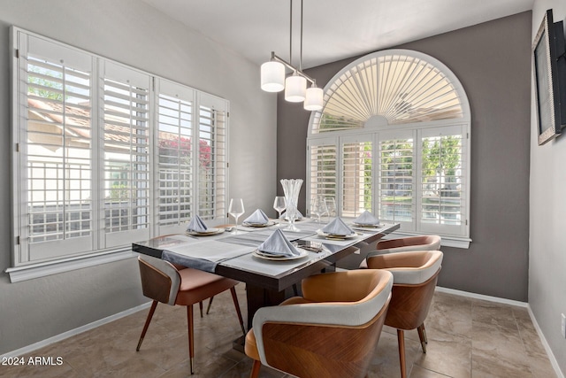 dining space featuring a healthy amount of sunlight