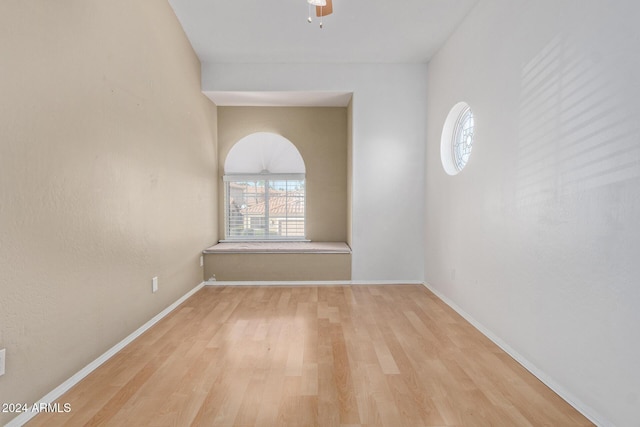 empty room featuring light hardwood / wood-style flooring