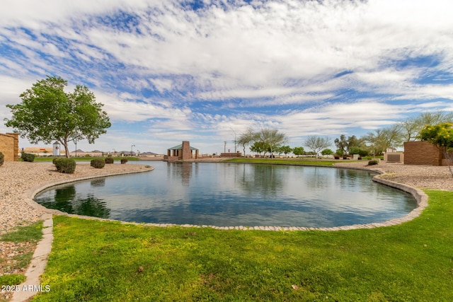 view of water feature