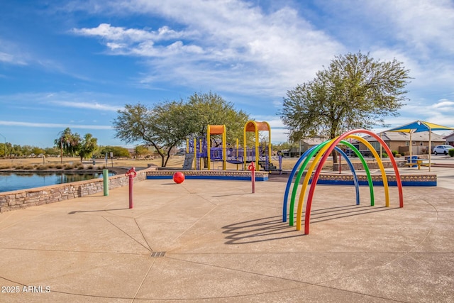 view of community jungle gym