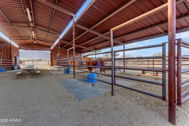 view of horse barn