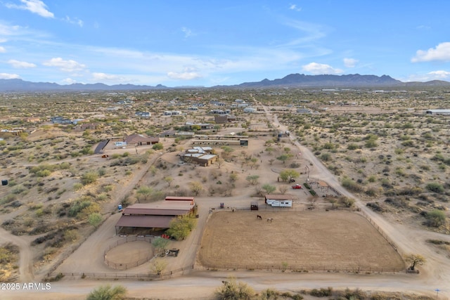 drone / aerial view with a mountain view