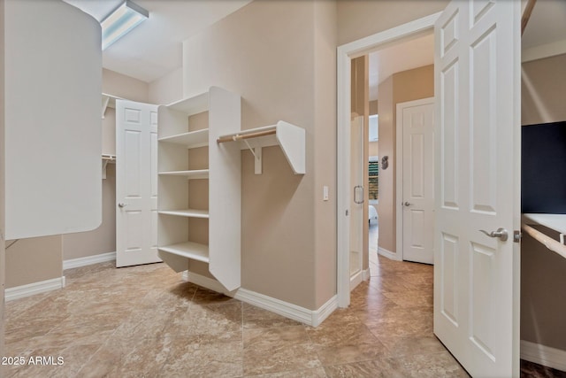 view of walk in closet