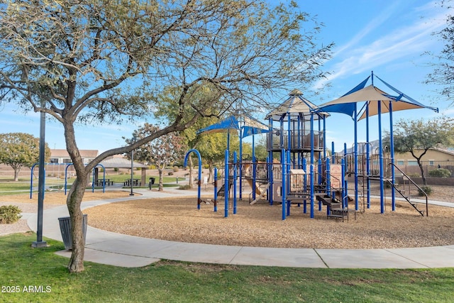 view of community jungle gym