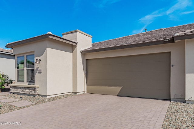 view of front of home featuring a garage