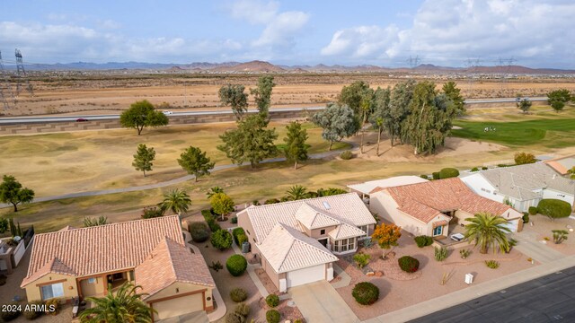 aerial view featuring a mountain view