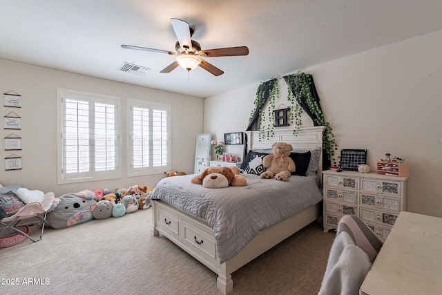 12238 W Patrick Ct, Sun City, AZ 85373 - bedroom featuring carpet and a ceiling fan