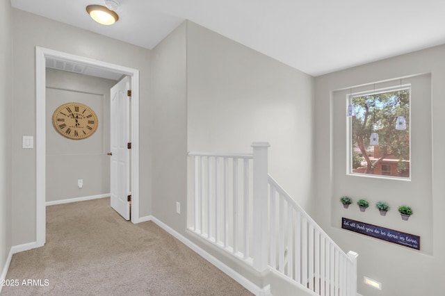 3029 E Patrick St, Gilbert, AZ 85295 - corridor featuring an upstairs landing, carpet flooring, and baseboards