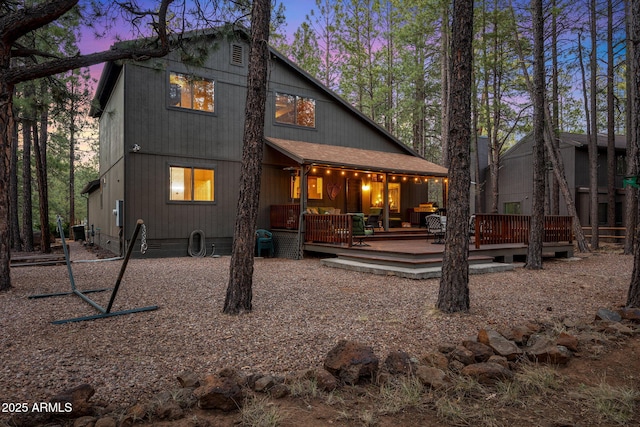 6523 Wild Cat Way, Pinetop, AZ 85935 - rear view of property featuring a wooden deck