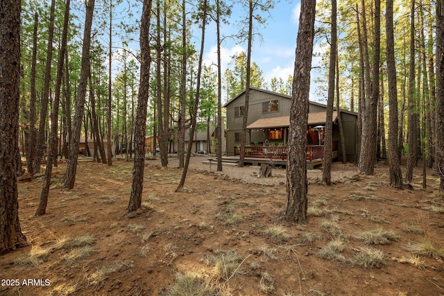 6523 Wild Cat Way, Pinetop, AZ 85935 - view of front of home with a wooden deck