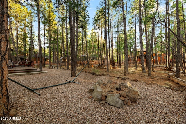 6523 Wild Cat Way, Pinetop, AZ 85935 - view of yard with a wooden deck