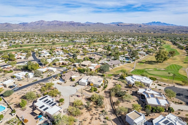 aerial view featuring a mountain view