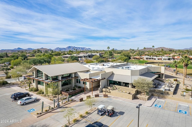 bird's eye view featuring a mountain view