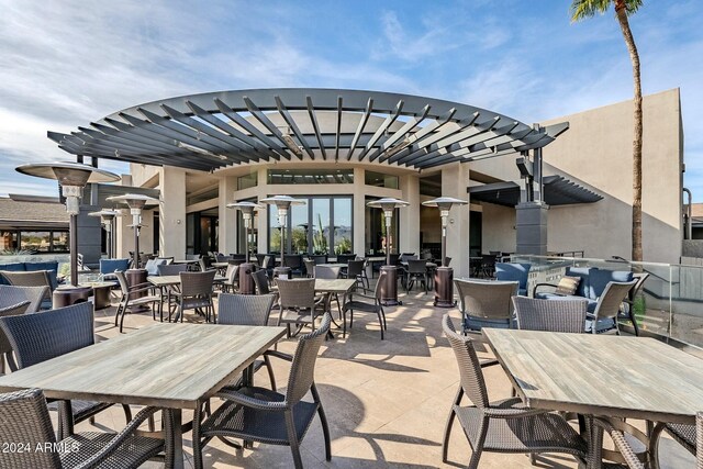 view of patio with a pergola