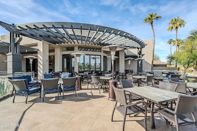 view of patio / terrace featuring a pergola