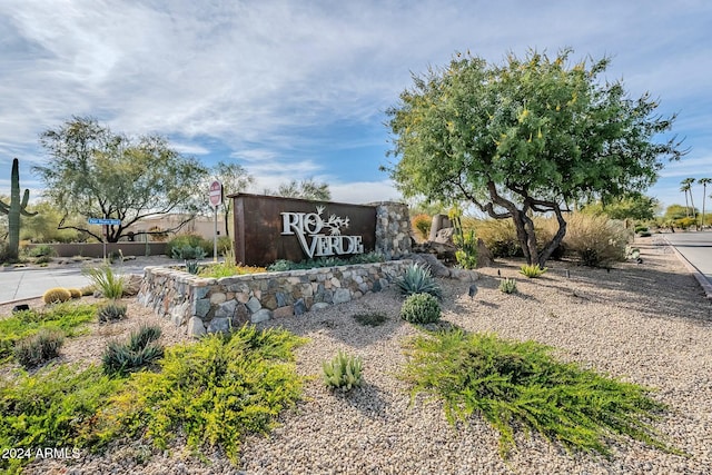 view of community sign