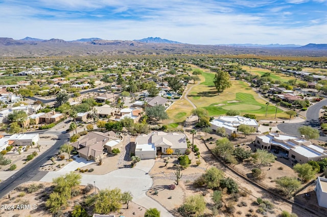 aerial view featuring a mountain view