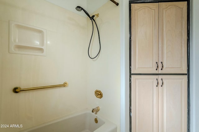 bathroom featuring bathtub / shower combination