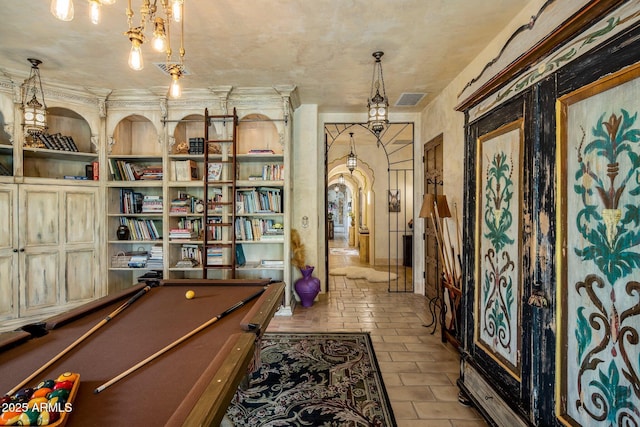 recreation room featuring pool table