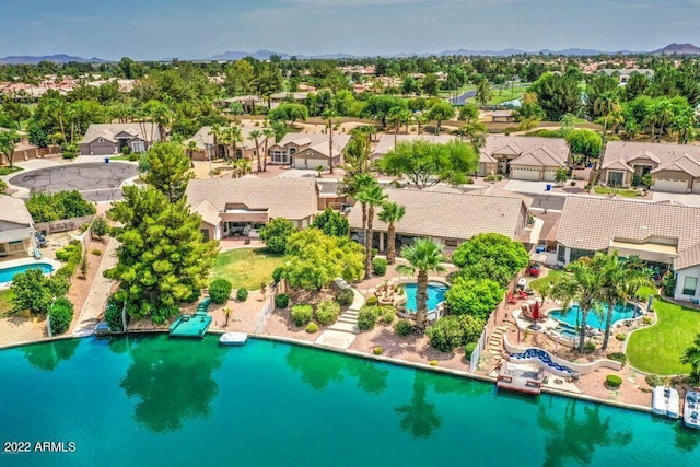 694 W Beechnut Dr, Chandler, AZ 85248 - aerial view of residential area with a pool area and mountains