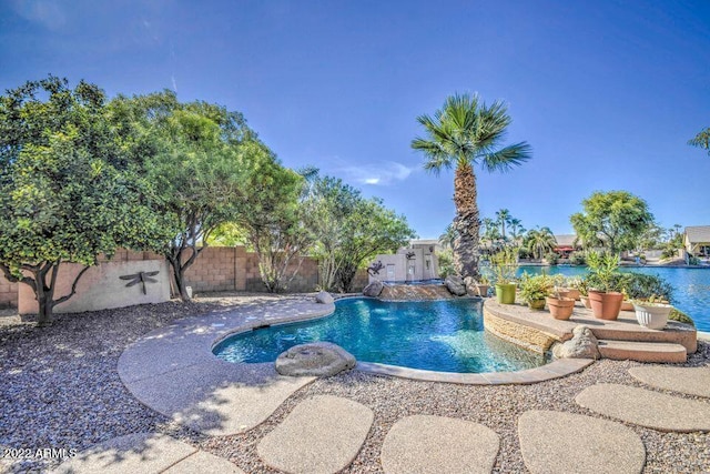 694 W Beechnut Dr, Chandler, AZ 85248 - view of swimming pool with a fenced backyard, a patio, and a pool with connected hot tub
