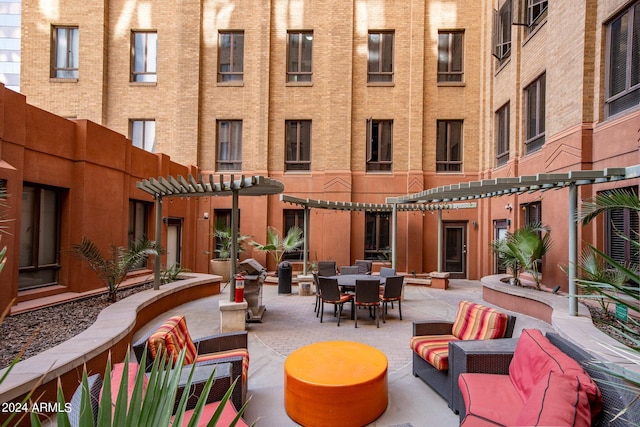 view of patio with outdoor lounge area