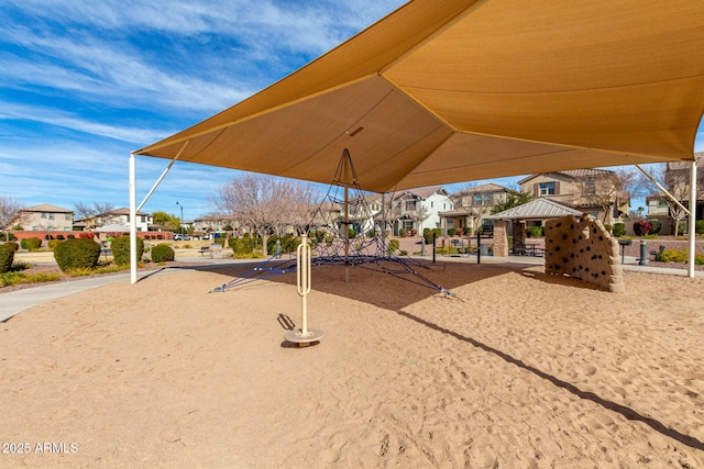 view of community featuring a gazebo