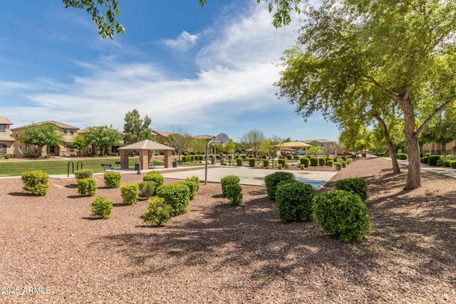 view of property's community with a gazebo