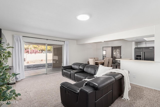 view of carpeted living room