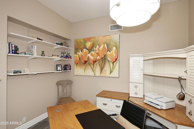 home office with visible vents