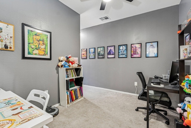 2313 E Hidalgo Ave, Phoenix, AZ 85040 - office space with carpet flooring and a ceiling fan