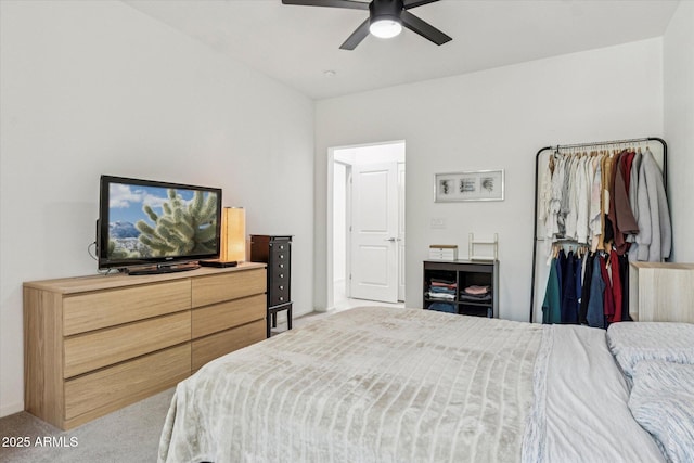 2313 E Hidalgo Ave, Phoenix, AZ 85040 - carpeted bedroom featuring baseboards and ceiling fan