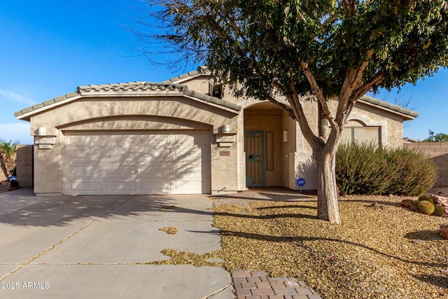 view of front of house featuring a garage