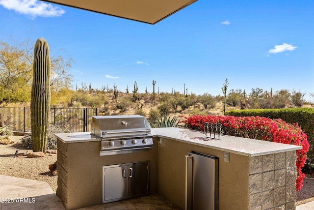 8145 E Tecolote Cir, Scottsdale, AZ 85266 - view of patio / terrace featuring fence, grilling area, and area for grilling