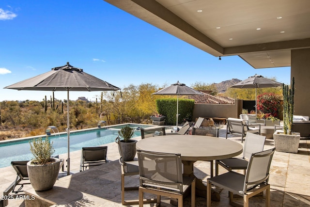 8145 E Tecolote Cir, Scottsdale, AZ 85266 - outdoor pool with a patio and fence