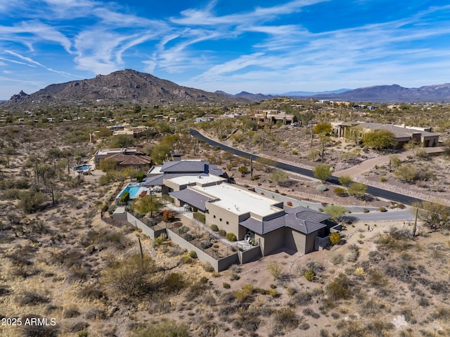 8145 E Tecolote Cir, Scottsdale, AZ 85266 - birds eye view of property with a mountain view