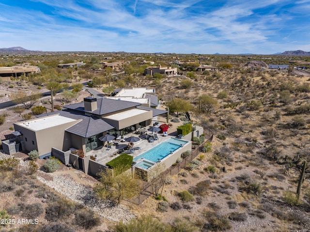 8145 E Tecolote Cir, Scottsdale, AZ 85266 - drone / aerial view with a mountain view
