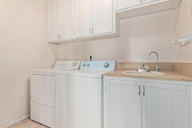 871 W Mesquite St, Gilbert, AZ 85233 - laundry area featuring cabinet space, washer and dryer, and light tile patterned floors