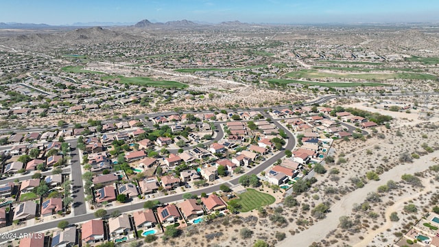 aerial view with a mountain view